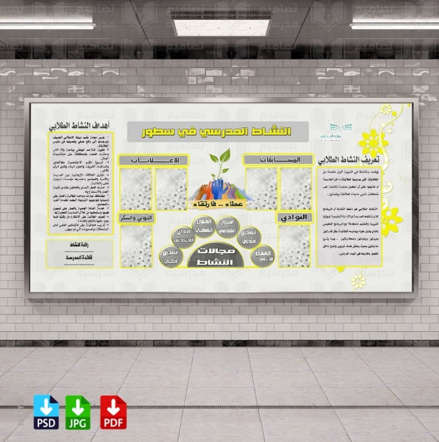 ‎تصميم لوحة زاوية النشاط   207