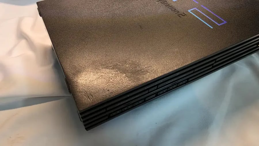 PlayStation 2 Fat أسود — يشغل أصلي ومنسوخ مفتوح الريجن