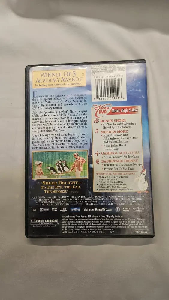 mary poppins 40th anniversary ed