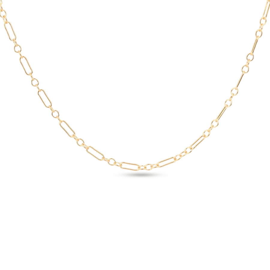 Necklace with a layer of gold