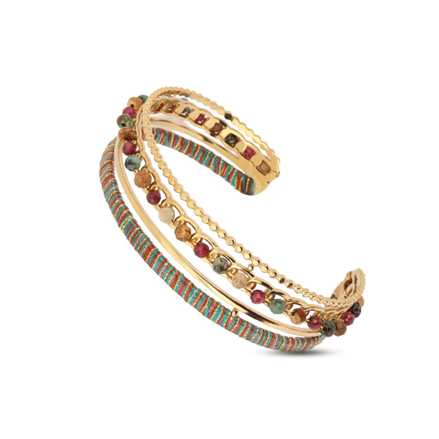 A bracelet plated with gold with an elegant design