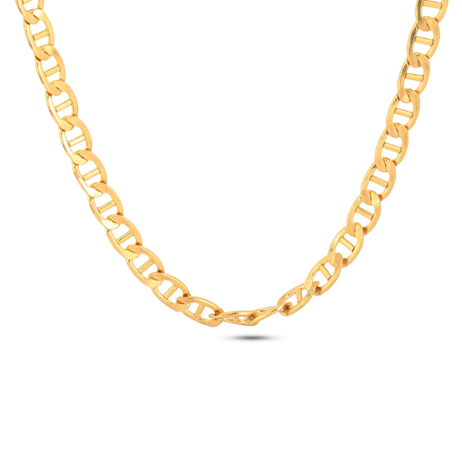 Necklace with a layer of gold