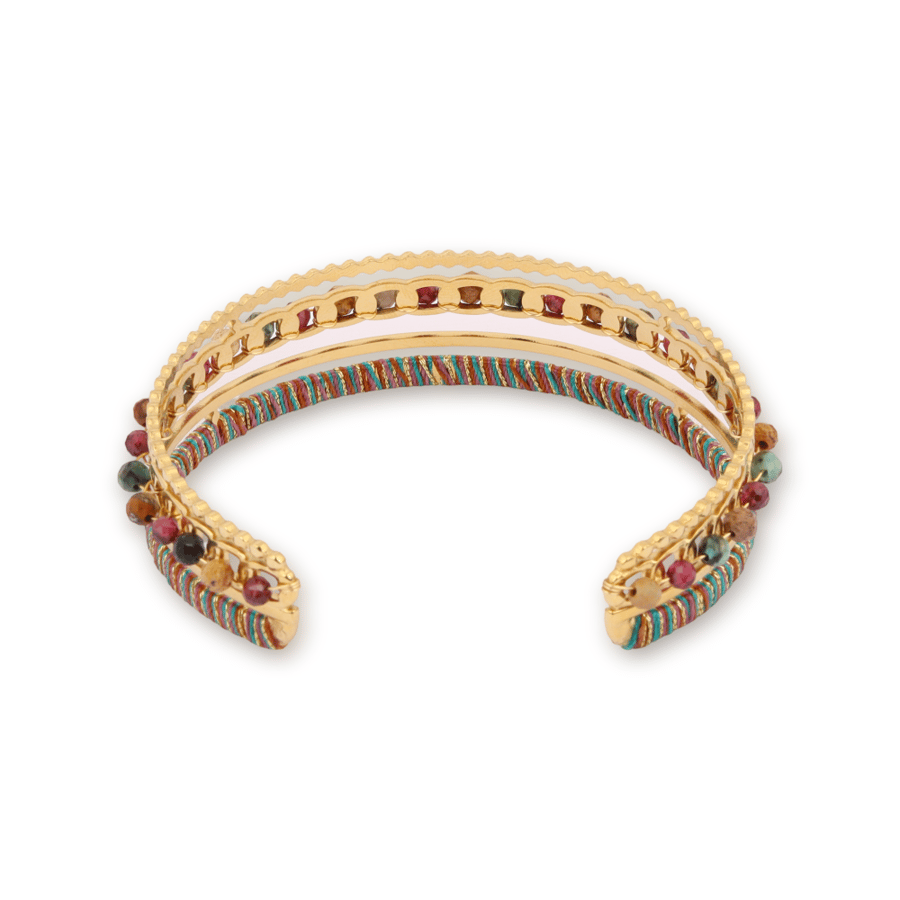 A bracelet plated with gold with an elegant design