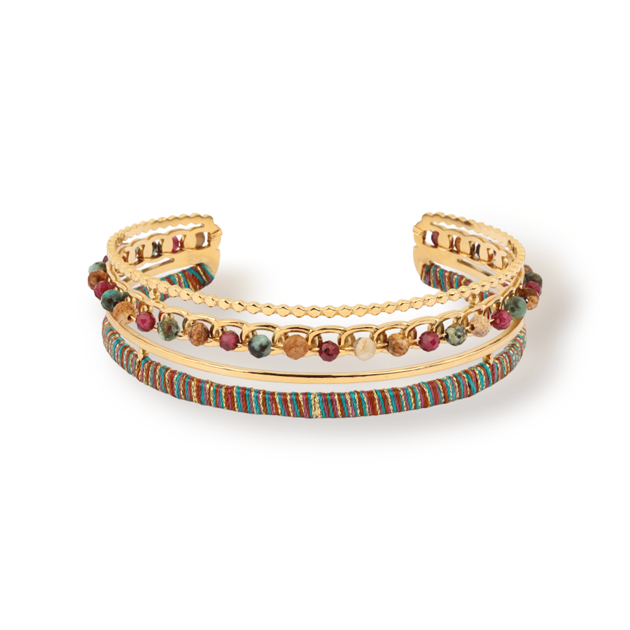 A bracelet plated with gold with an elegant design