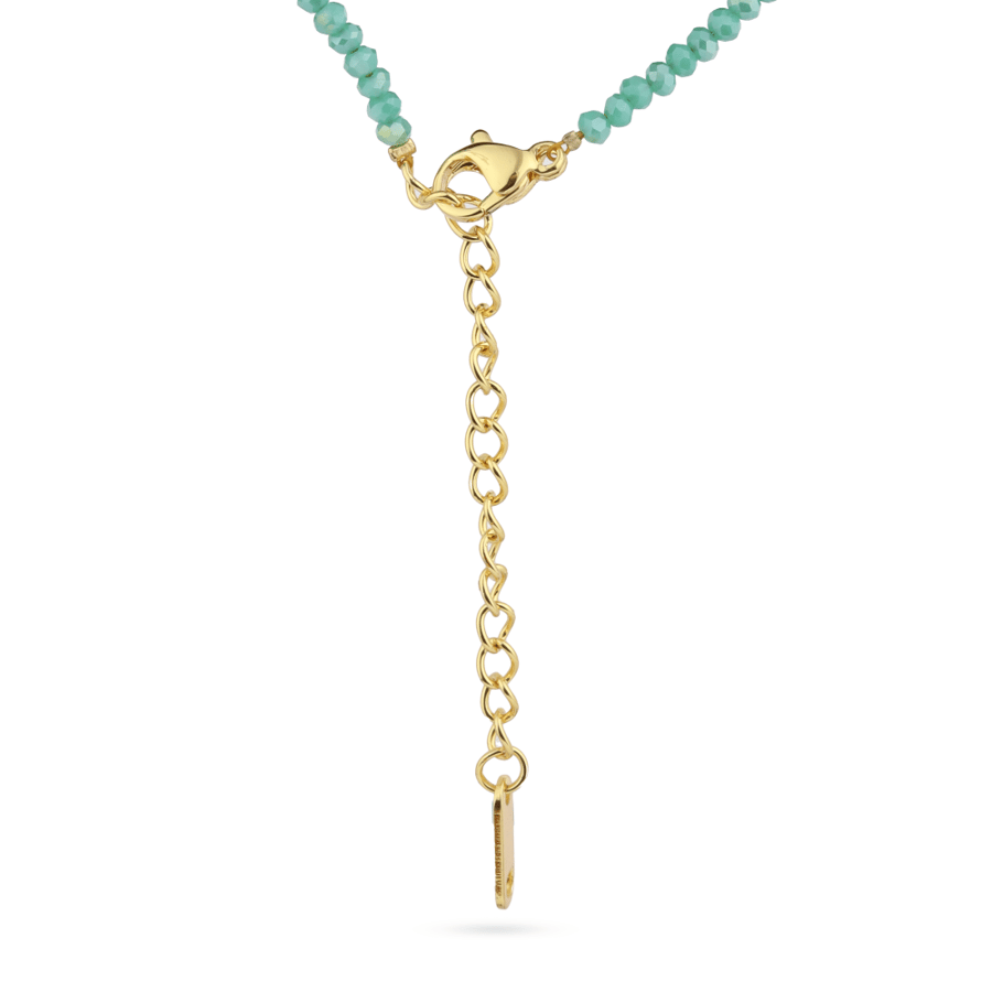 Gold-plated necklace with natural stone