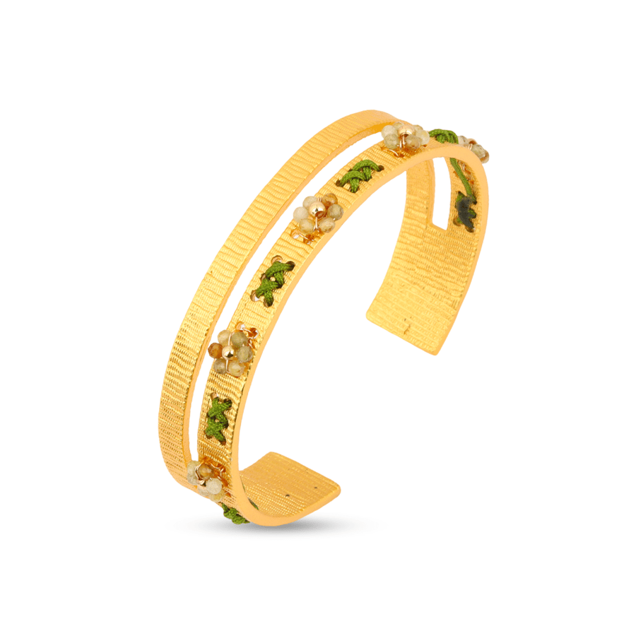 A bracelet plated with gold with an elegant design