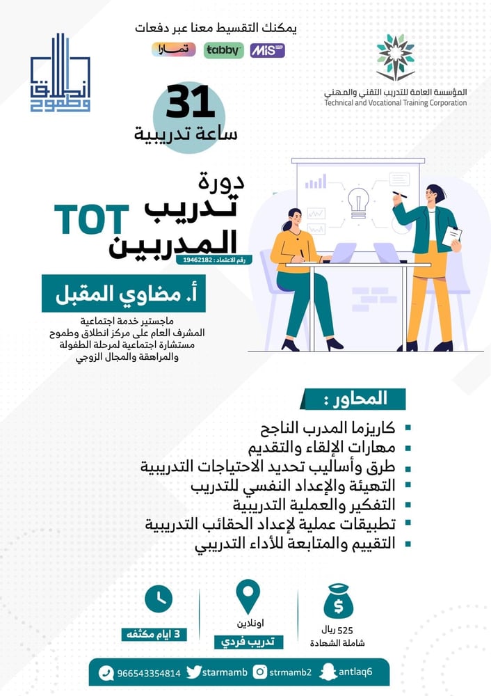 دورة " تدريب المدربين TOT" أ.مضاوي المقبل ( جلسة فردية