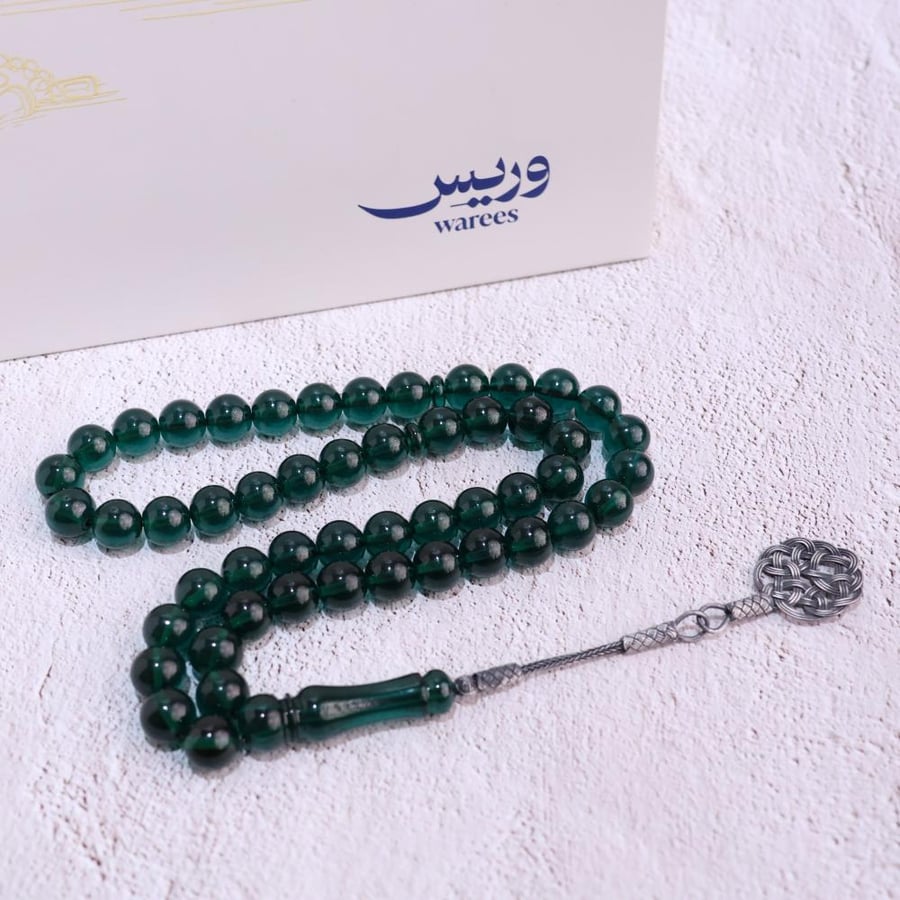 سبحة الزعفراني الأخضر الزمردي