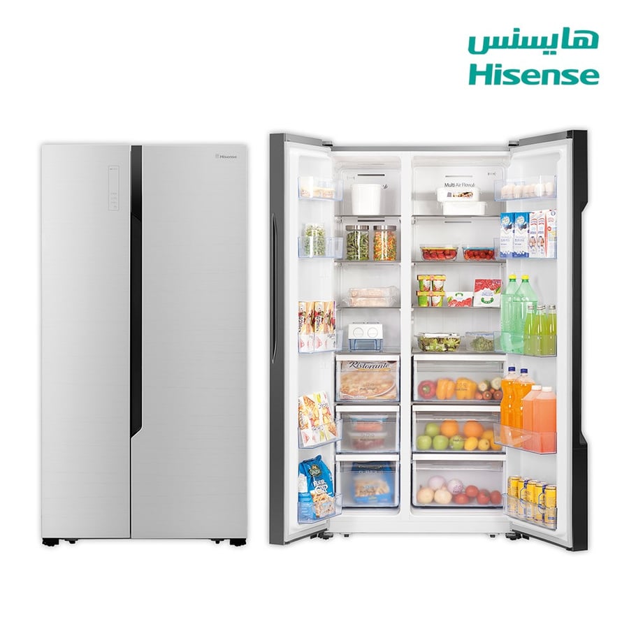 ثلاجه هايسنس 22.2 قدم استيل (002036)