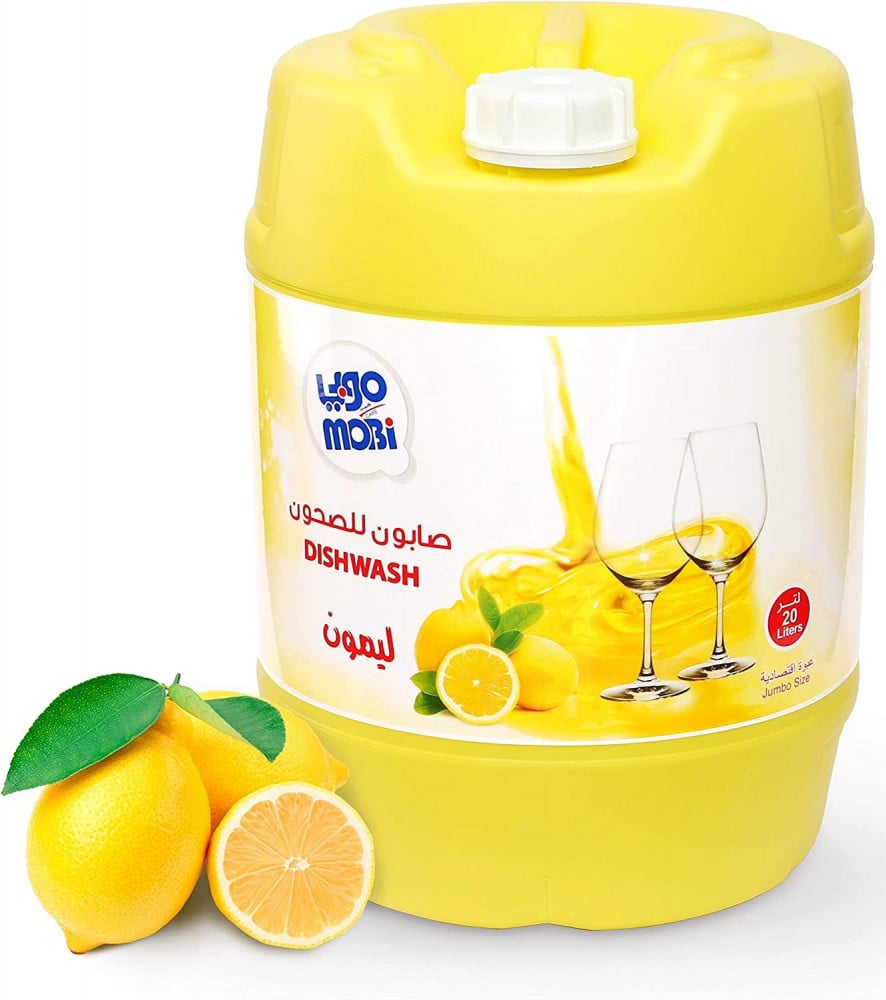 Mobi - Dishwashing liquid soap with lemon scent, 20 liters - quality and economy