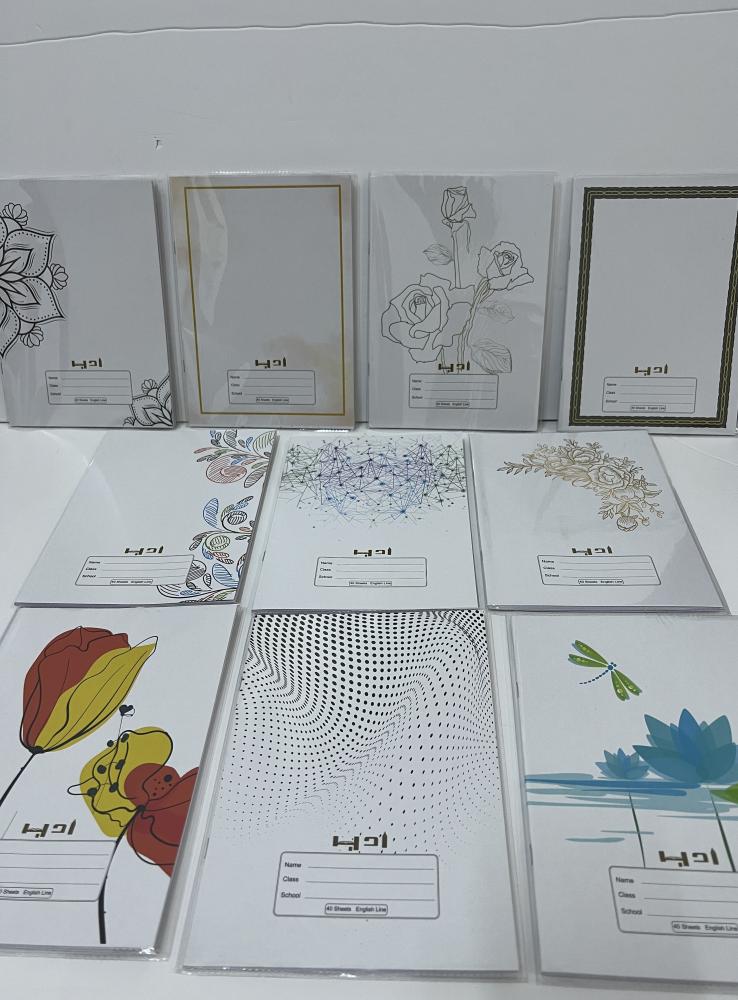 دفتر مجلد انجليزي 40 ورقة/1قطعة