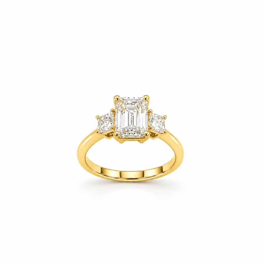 خاتم الماس مخبري Emerald Cut – إيميرالد