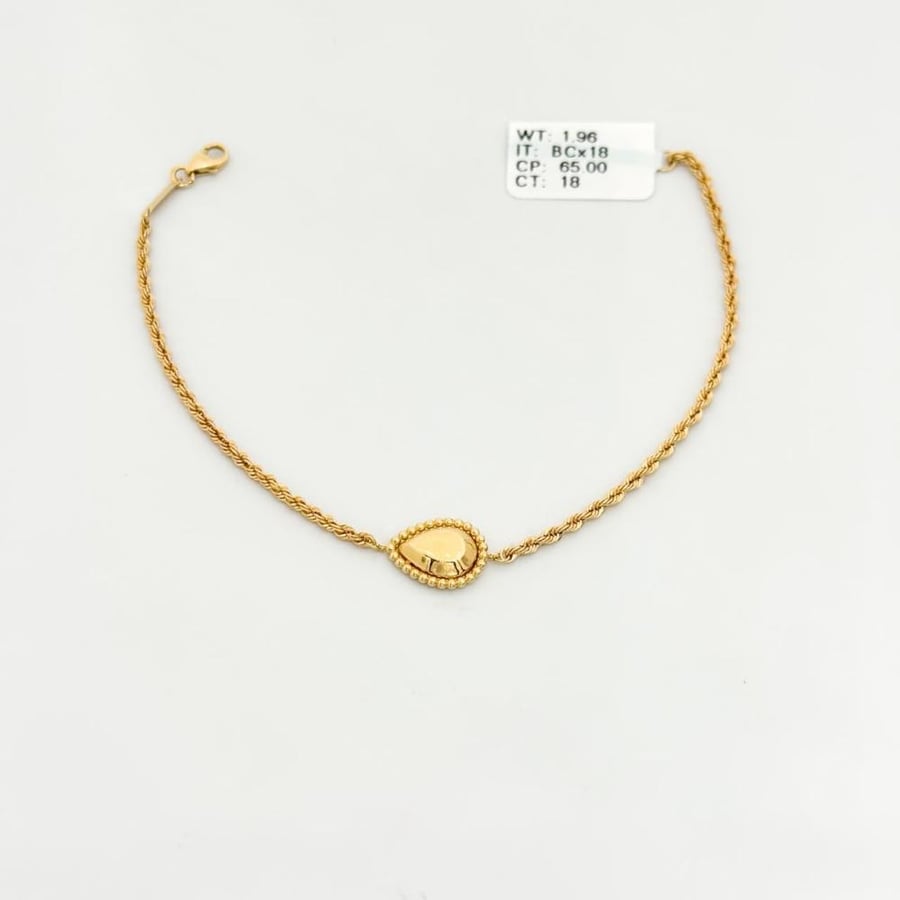 (BC.285) اسوارة شكل دمعة عيار 18