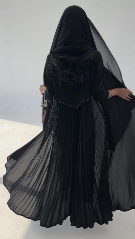 عباية بيليسة كلوش الاطراف شك لمعة ذهبي