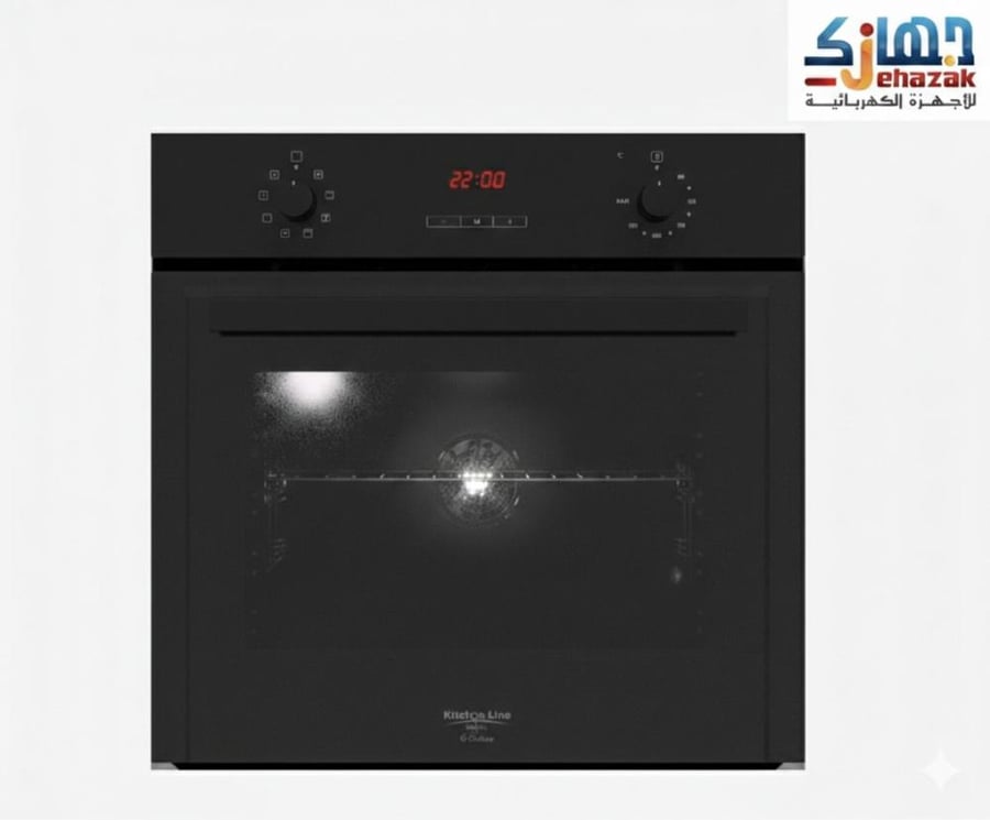 فرن كيتشن لاين  كهرباء 8 وظائف 60 سم (مع مروحة) - تيمر تاتش - كريستال اسود بدون فريم