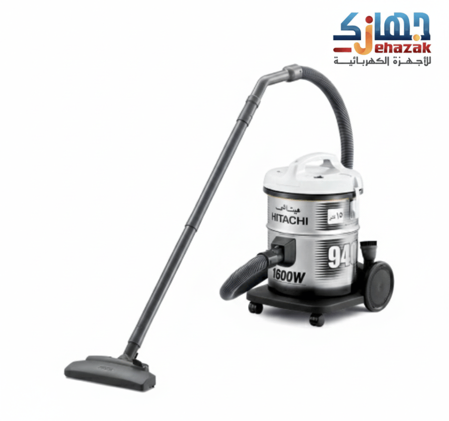 مكنسه برميل هيتاشي 15 لتر 1600 واط (فضي) CV-940YSS220PG