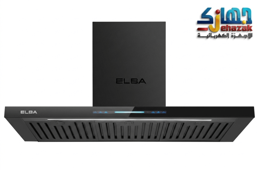 شفاط جداري 90 سم، قوة شفط 1200 م³/ساعة البارمز المنتج: ELBA T90-BLACK 1200