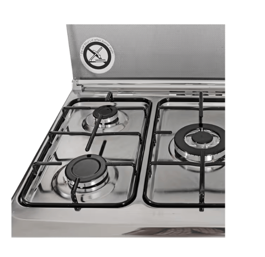 جنرال سوبريم , موقد طبخ غاز , مقاس 80*60 سم, 5 شعلات غاز , امان كامل ، ستيل ، GS8650FS