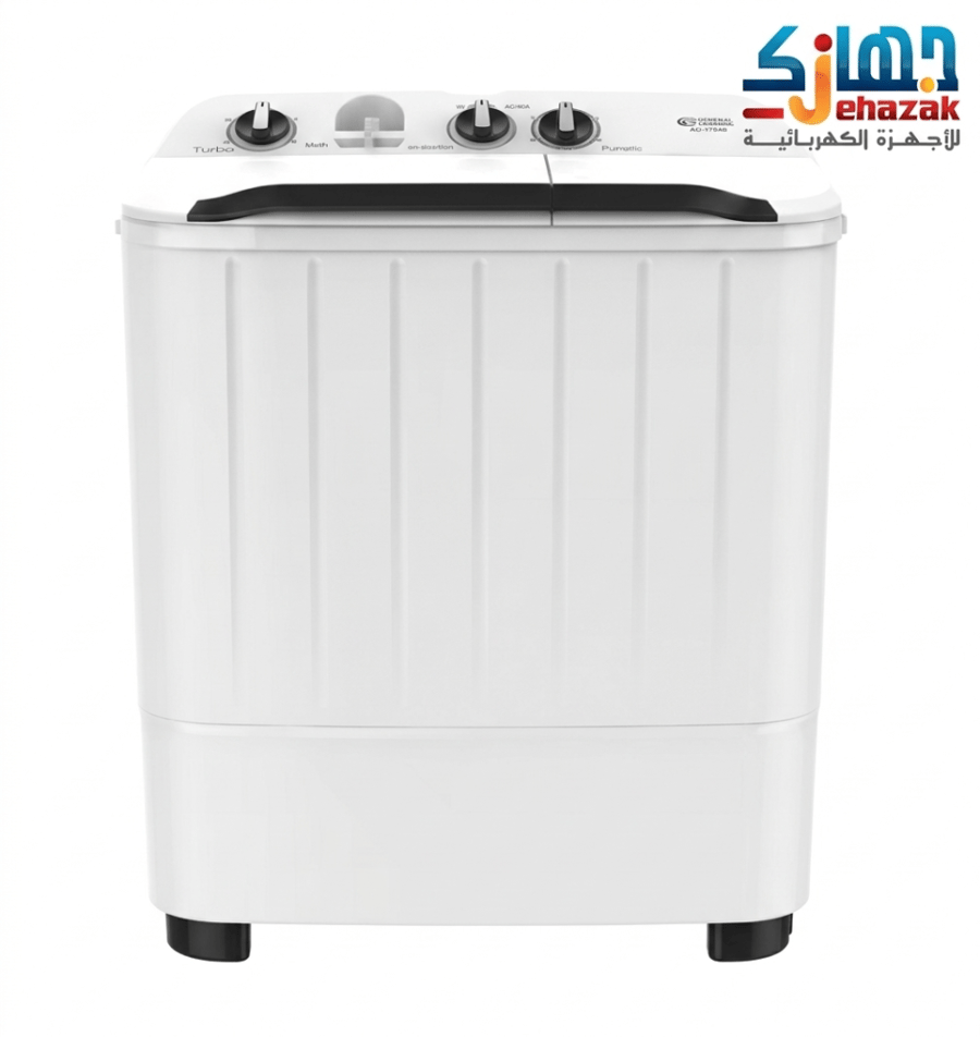 جنرال سوبريم غسالة نصف اوتوماتيك حوضين 14 كيلو, أبيض,GSTT14XW