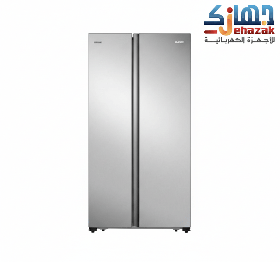 بيسك ثلاجة دولابي بابين 18.6 قدم - 525 لتر - انفرتر - ستانلس ستيل - BRSS-525MLVS