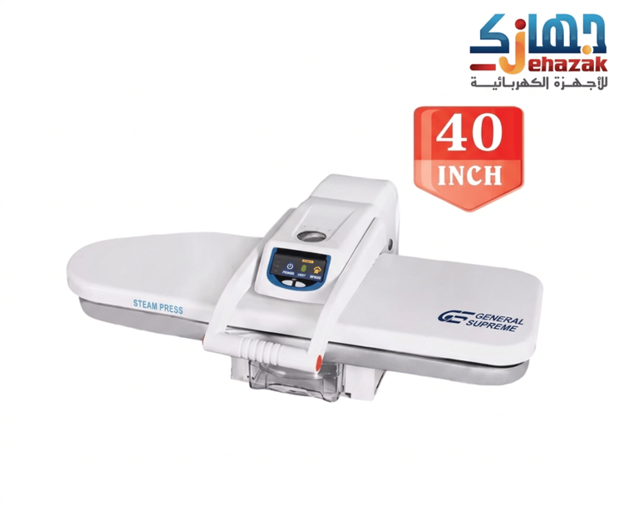 جنرال سوبريم كاوية بخار كبس، 40 انش ، مع حامل(ستاند)، 2200 واط، ابيضGSSP40S