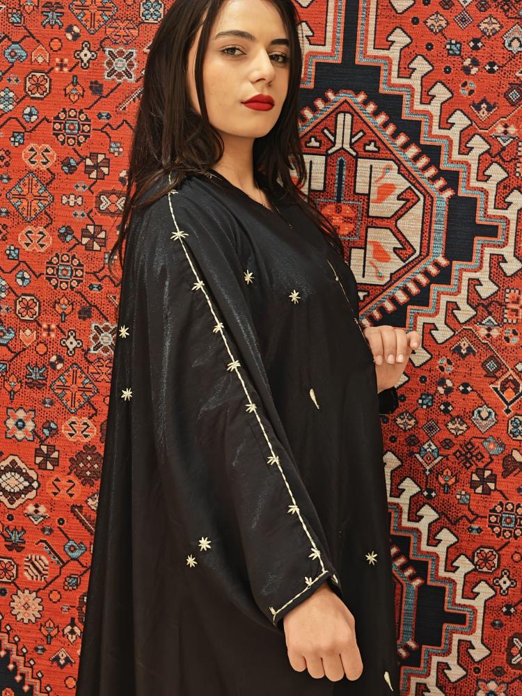Abaya Bisht embroidery linen fabric