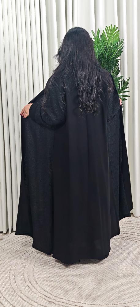 عباية نص كلوش مطرزة راقية