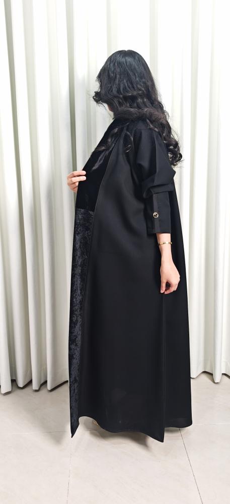عباية كتان مخمل