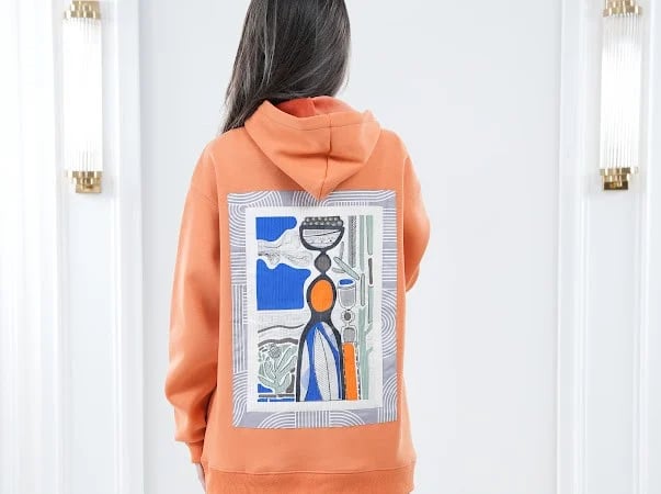 Oversized orange hoodie