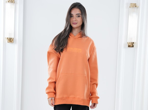 Oversized orange hoodie