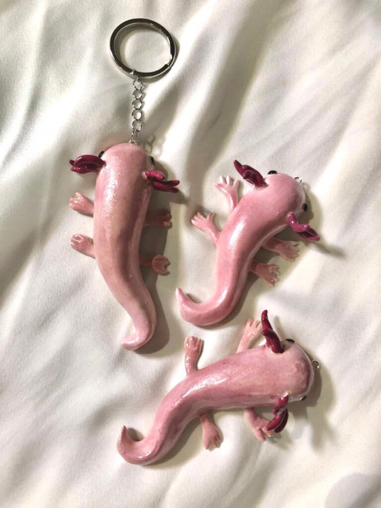 Axolotl keychain