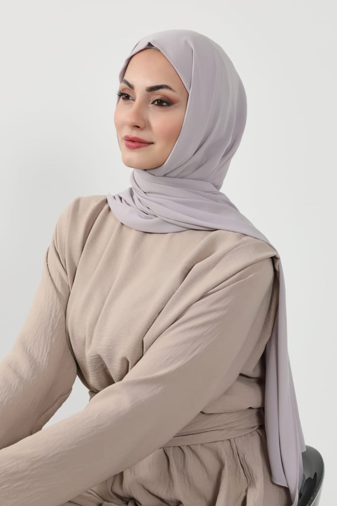 حجاب شيفون بمغناطيس وقبعة بالوسط