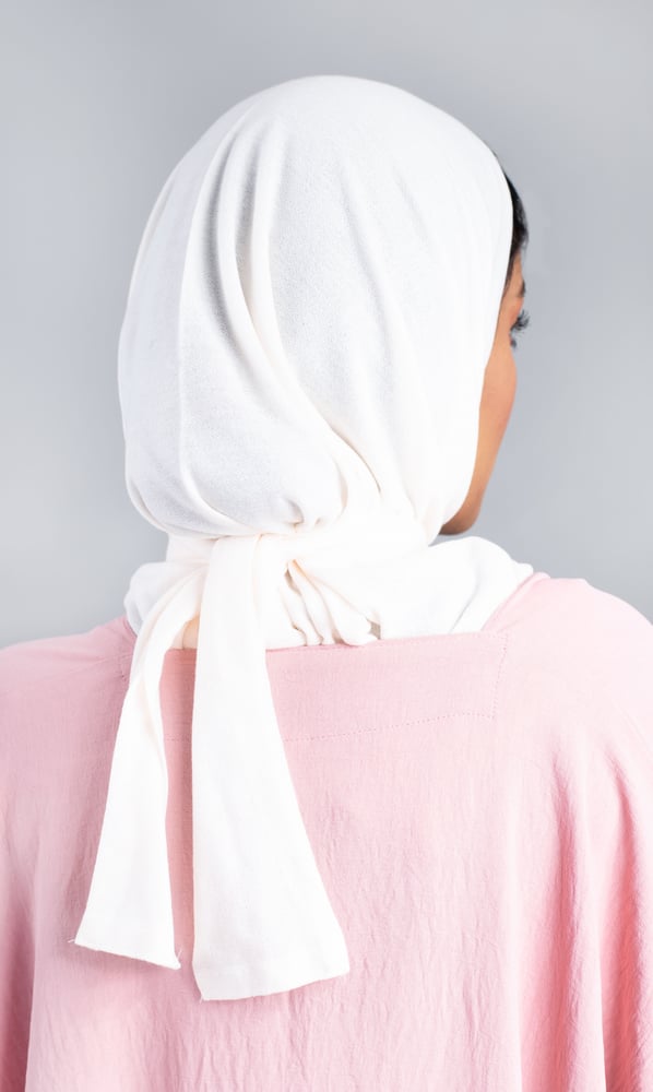 Back Tie Hijab with Elastic -  Light Beige