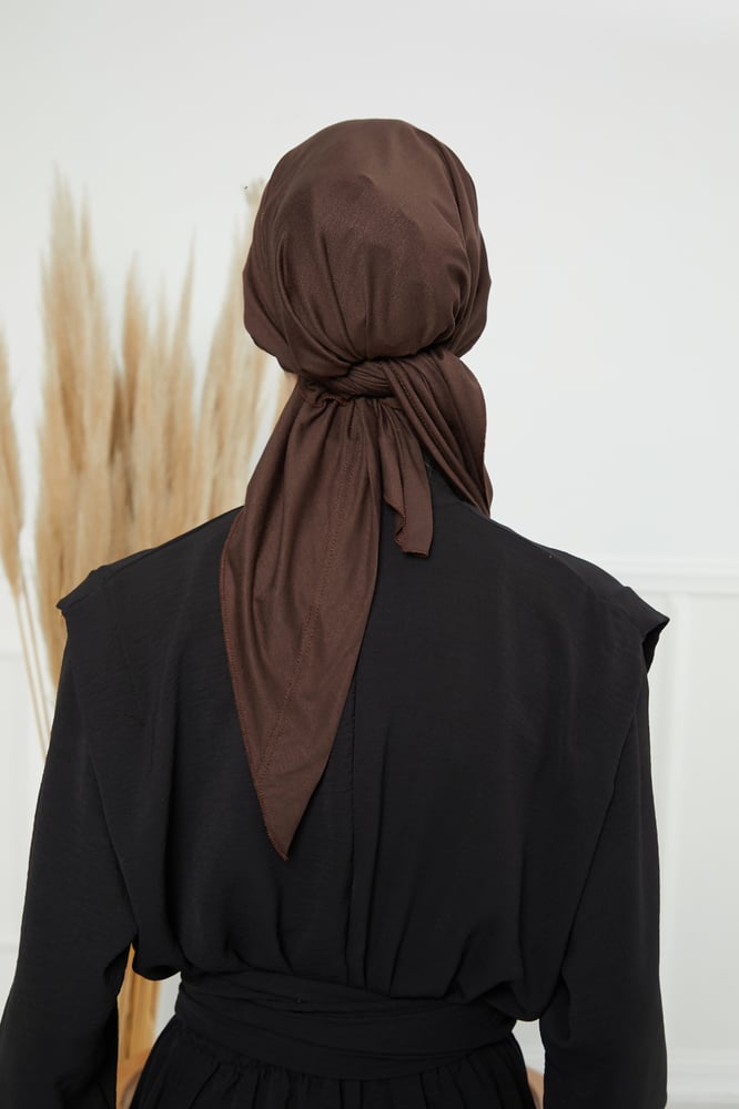 Turban cap- dark brown