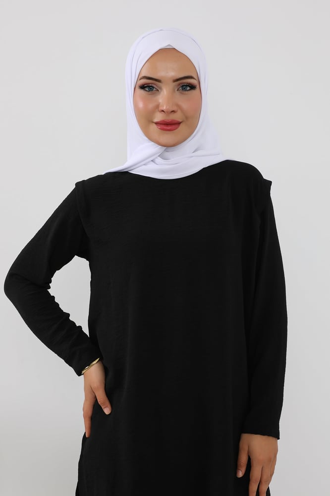 حجاب شيفون جانبي ابيض