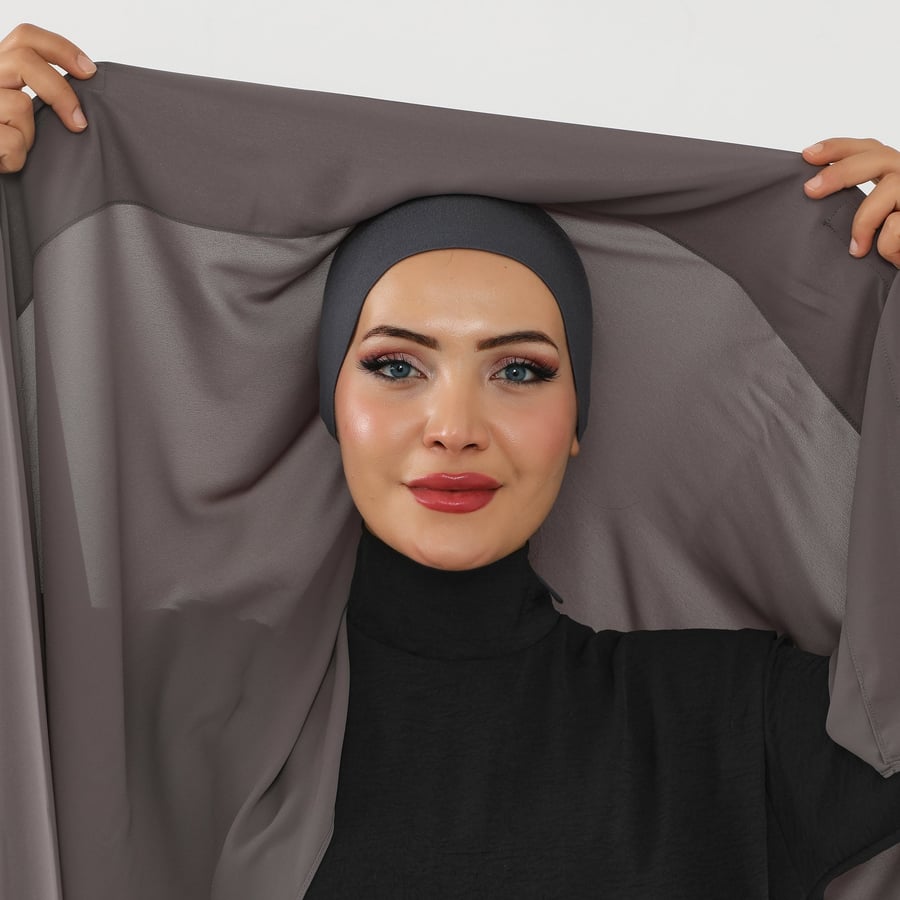 حجاب شيفون قبعة جانبية