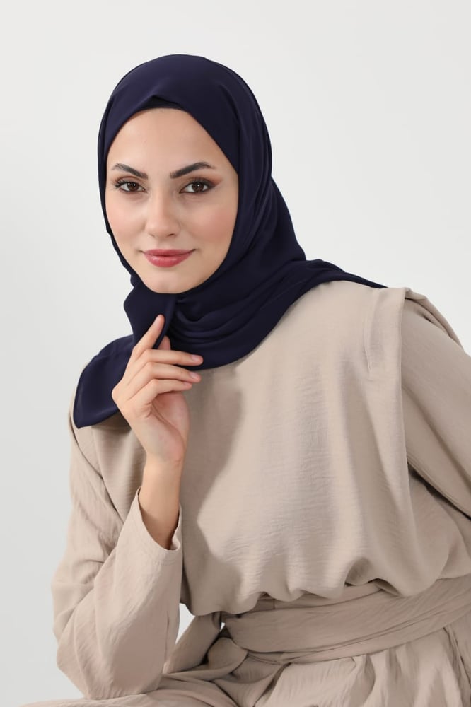 حجاب شيفون بمغناطيس وقبعة جانبي