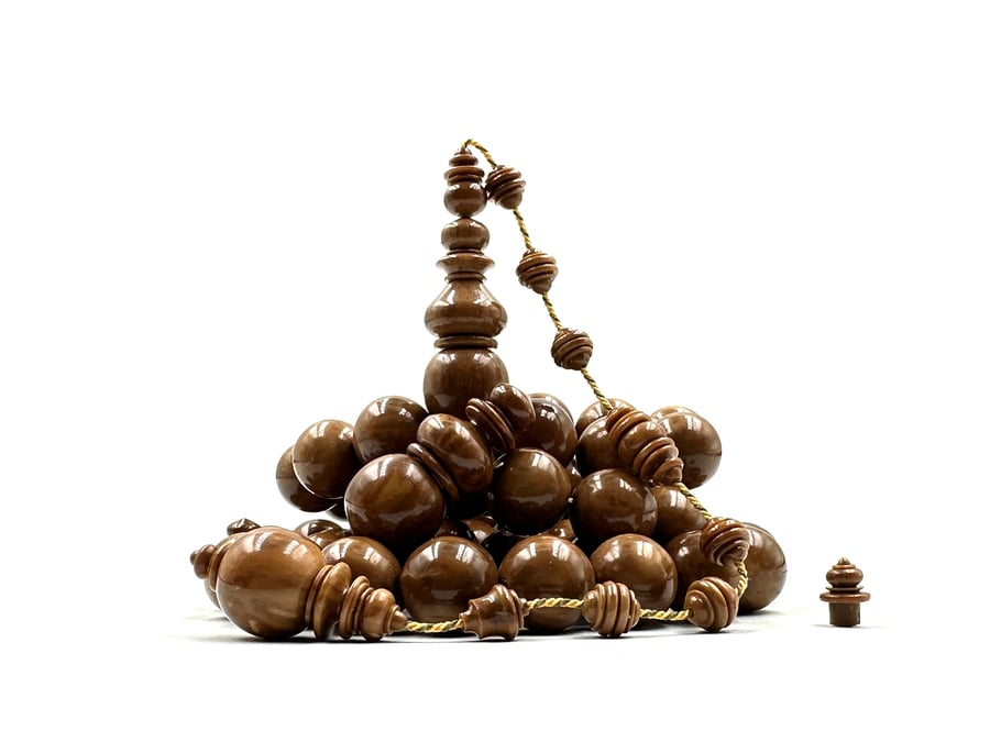 سبحة من ثمرة الكوك خراطة محمد ابوزياد مصنع الفن kuka rosary
