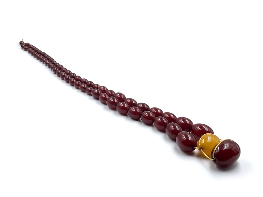 عقد فاتوران صب قديم old faturan cherry amber