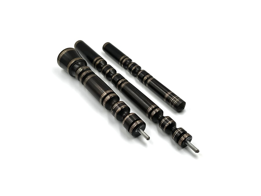 عصى ضباطية من خشب الابنوس مطعمة بالنحاس والفضة Swagger Stick