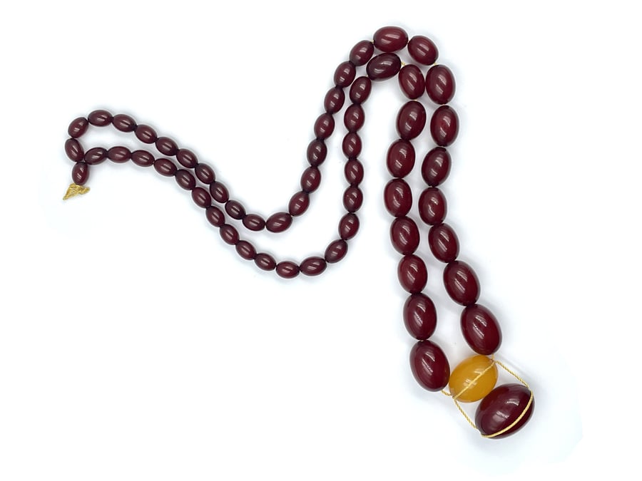 عقد فاتوران صب قديم old faturan cherry amber