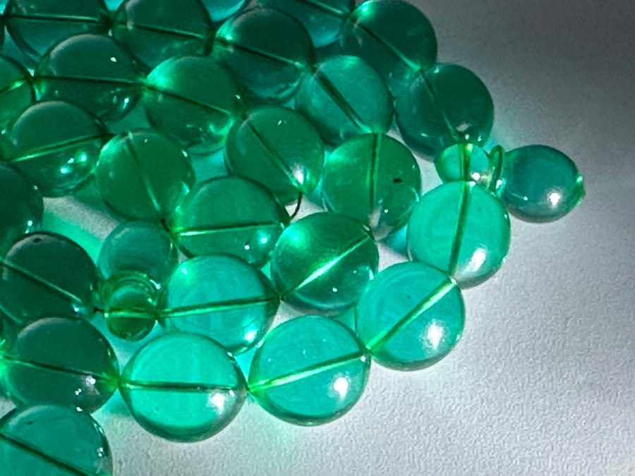 سبحة اكوامارين من عصي شفافة الماني صب قديم خراطة عبدالكريم موسى rosary