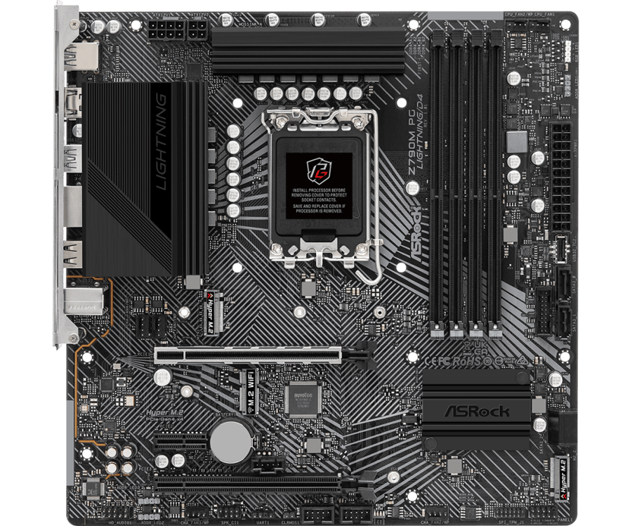 ASRock Z790M PG LIGHTNING/D4 Intel LGA1700 | مذربورد ازروك