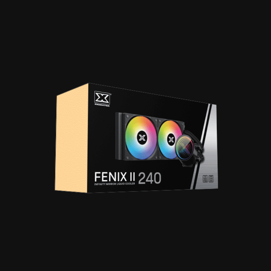 مبرد مائي Xigmatek FENIX II 240 EN46599 بإضاءة ARGB أسود