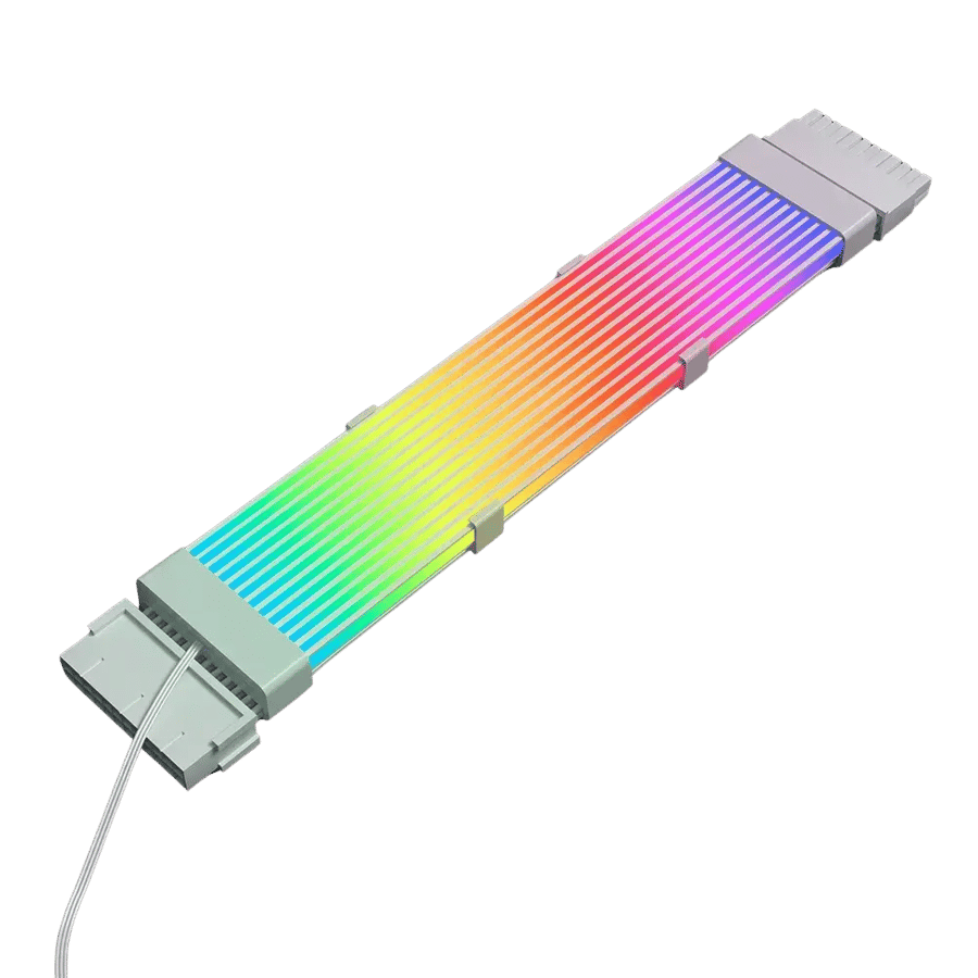 كيبل تمديد للوحة الأم Spear 24PIN Rainbow ARGB أبيض 24 دبوس