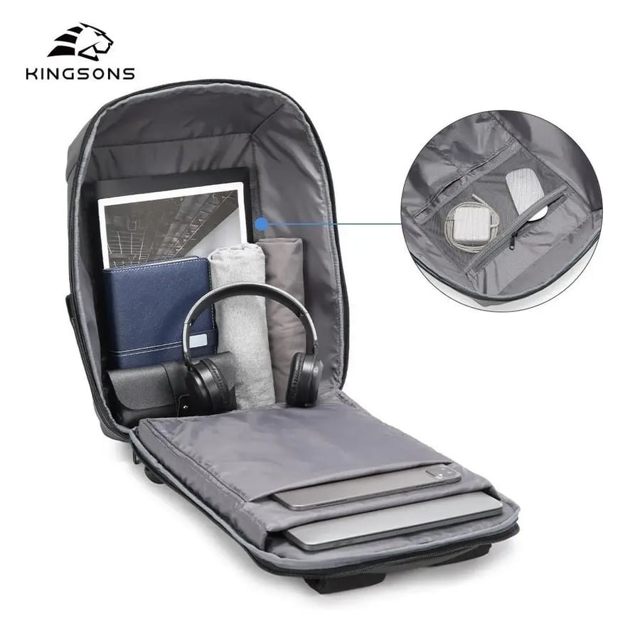 Kingsons - backpack 15.6 - gray