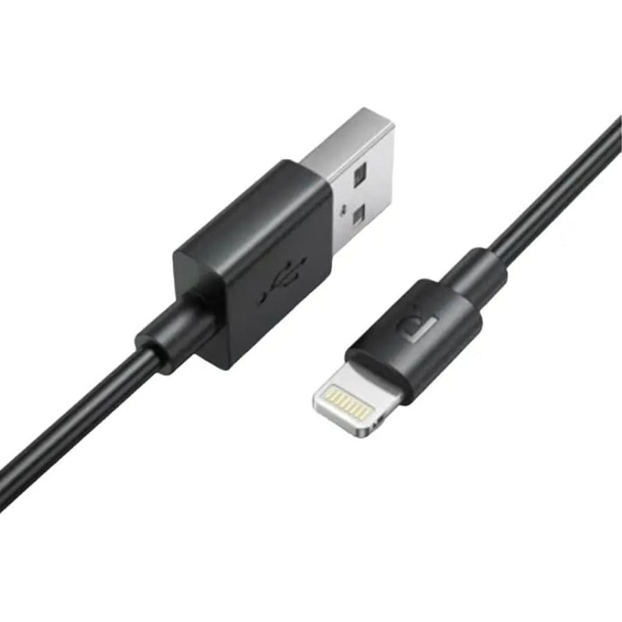 راف باور - كيبل شحن ومزامنة USB إلى لايتننج بطول 1 متر , معتمد من آبل ويتحمل أكثر من 10000 ثنية - أسود