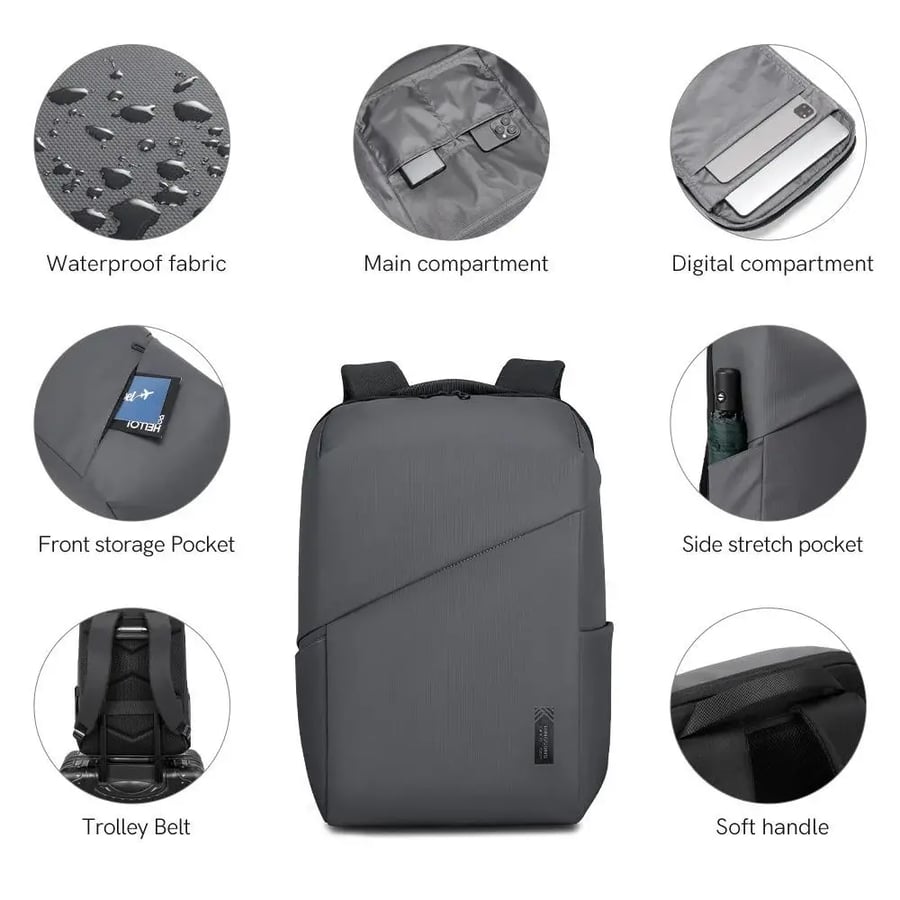 Kingsons - backpack 15.6 - gray