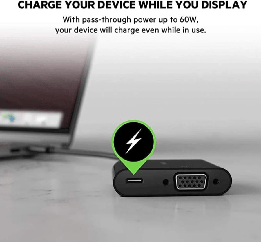 BenQ projector cable USB-C to VGA and BenQ charging adapter
