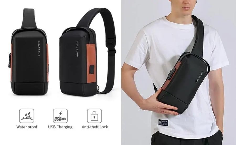 Kingsons - shoulder bag - black